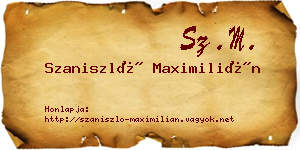 Szaniszló Maximilián névjegykártya